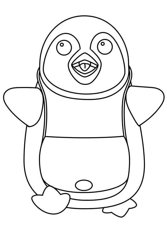 Penguin free coloring pages for kids