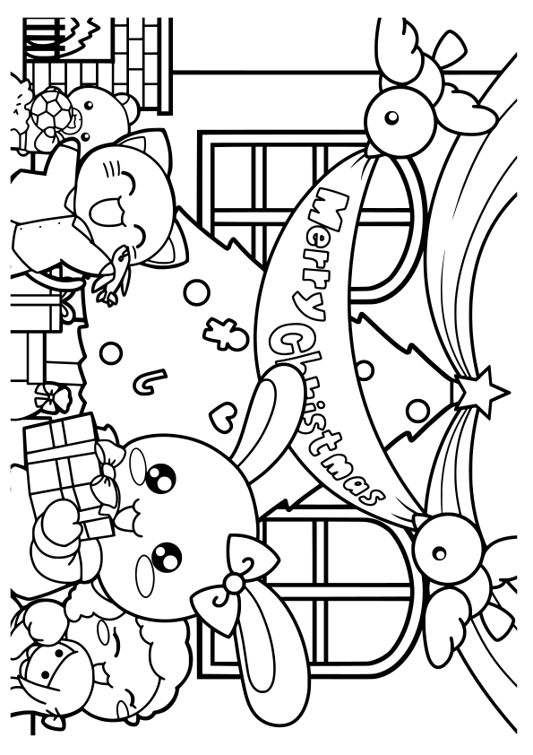 Premium16 Christmas Present free coloring pages for kids