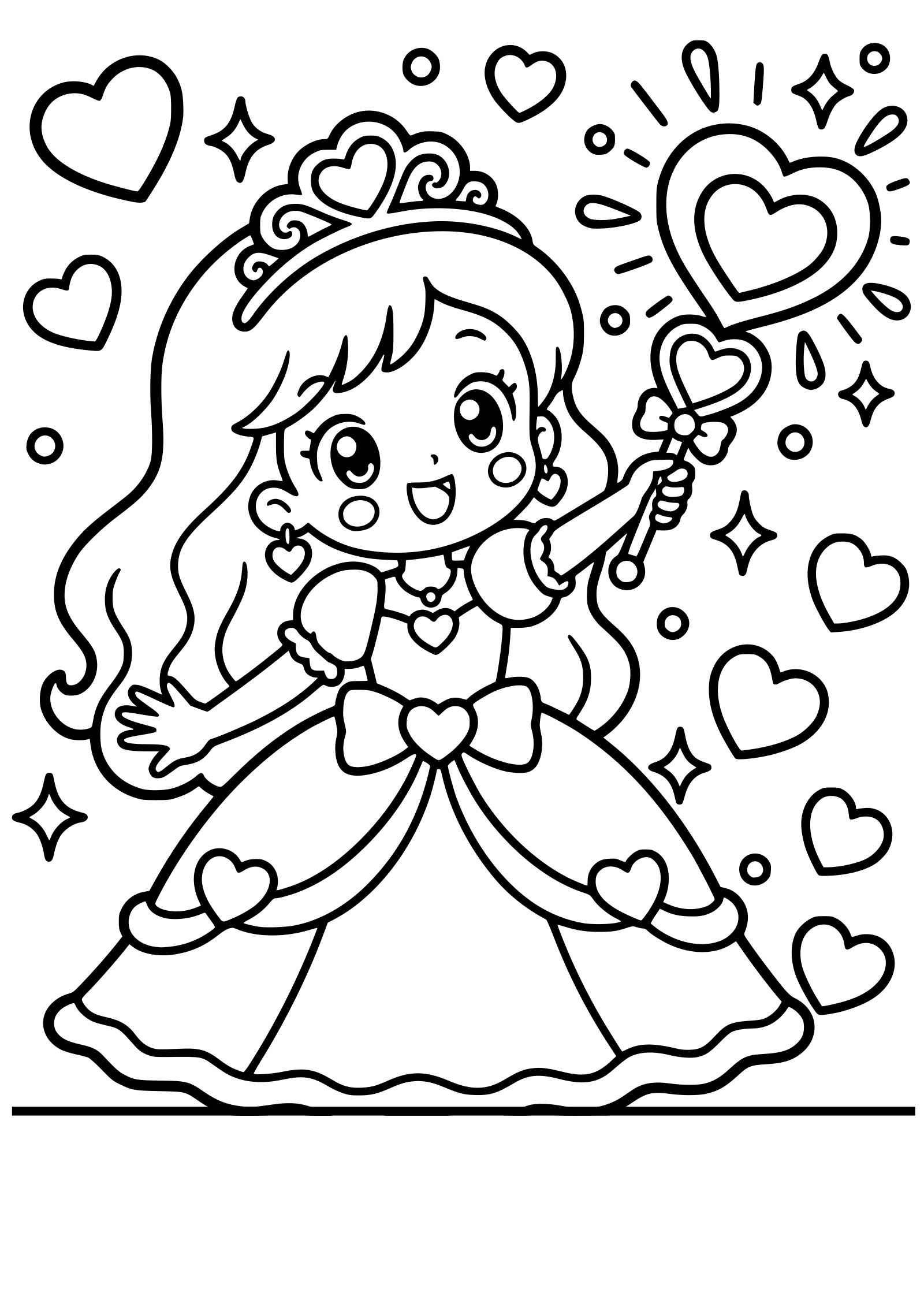 プリンセスハート４の女の子塗り絵です