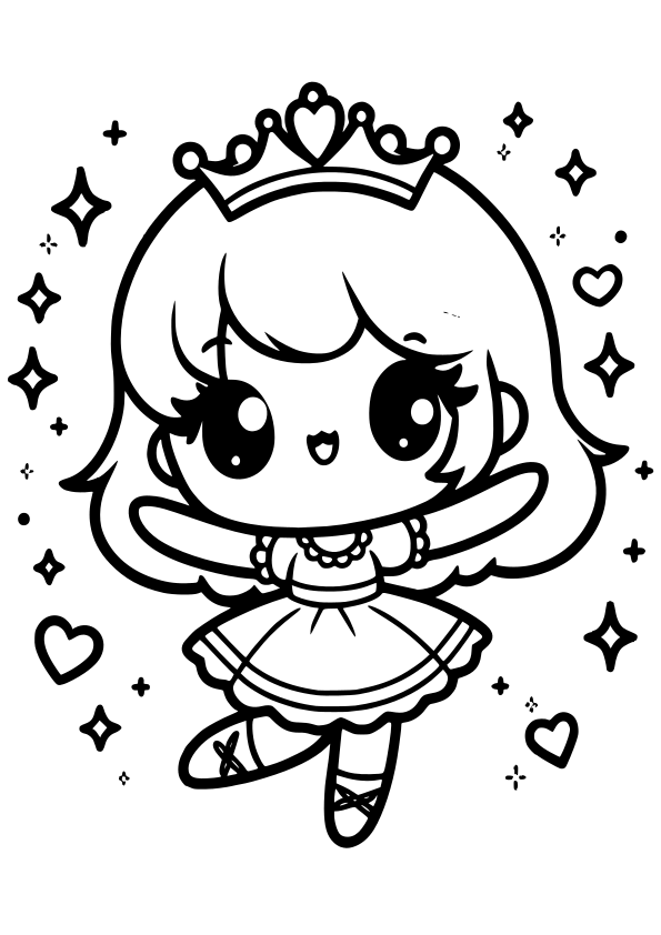 Princess 13 free coloring pages for kids