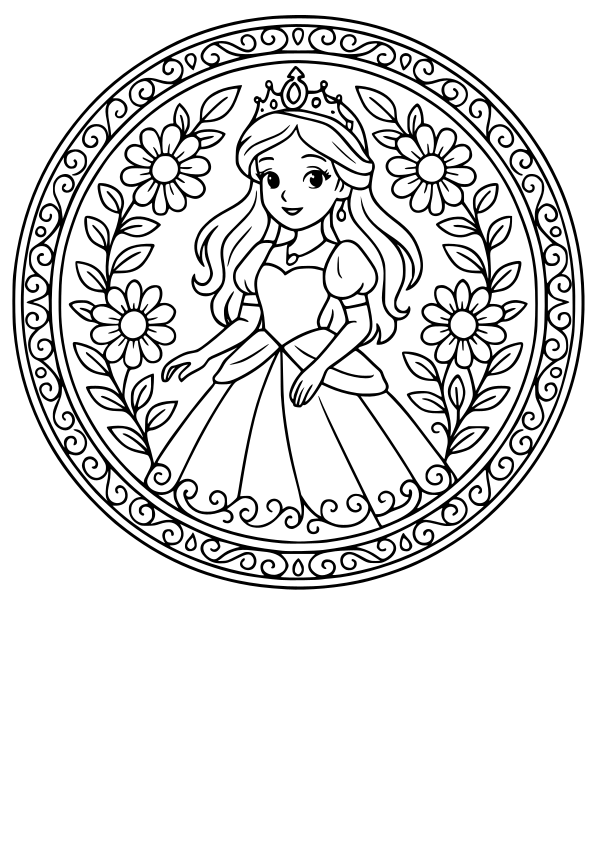 Princess 19 free coloring pages for kids
