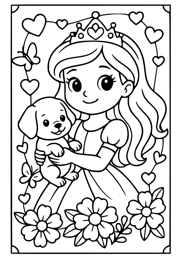 Princess22 free coloring pages for kids
