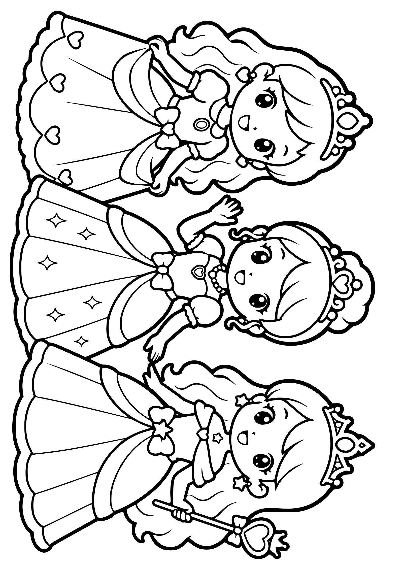 プリンセス２９の女の子の塗り絵です