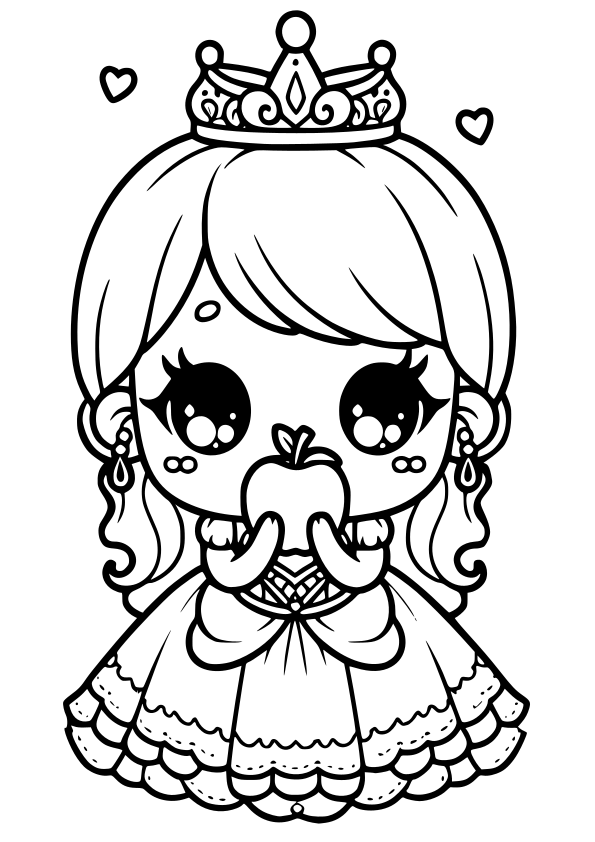 Princess 9 free coloring pages for kids