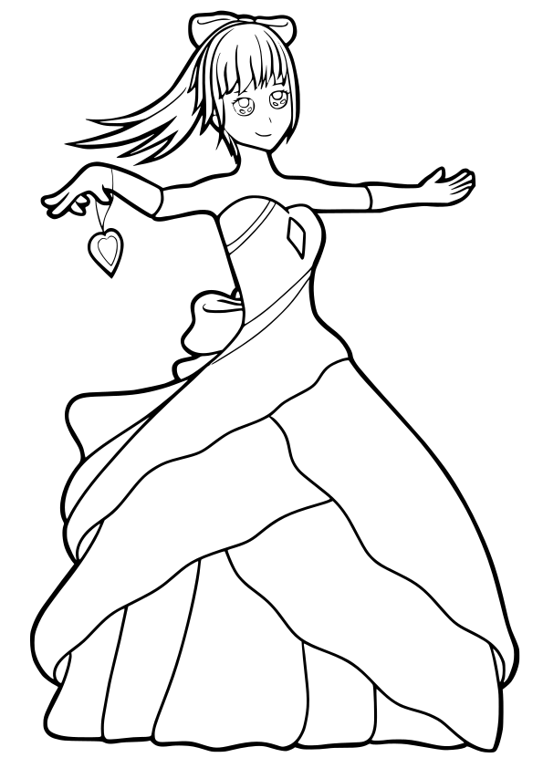 Girl Princess free coloring pages for kids