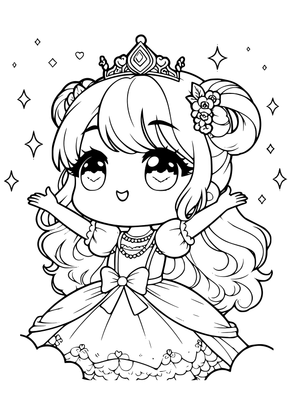 Princess Star 3 free coloring pages for kids