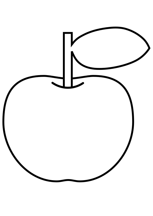 Apple free coloring pages for kids