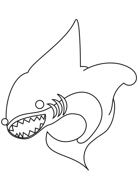 shark free coloring pages for kids