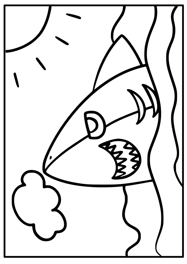 Shark5 free coloring pages for kids
