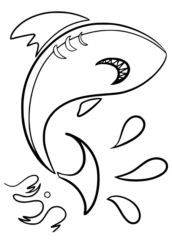 Shark6 free coloring pages for kids