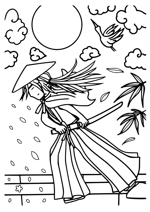 Samurai2 free coloring pages for kids
