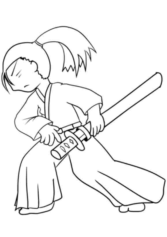 Samurai1 free coloring pages for kids