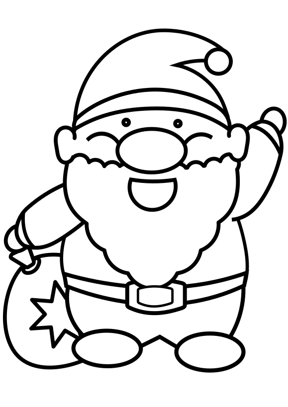 Santa 2 free coloring pages for kids
