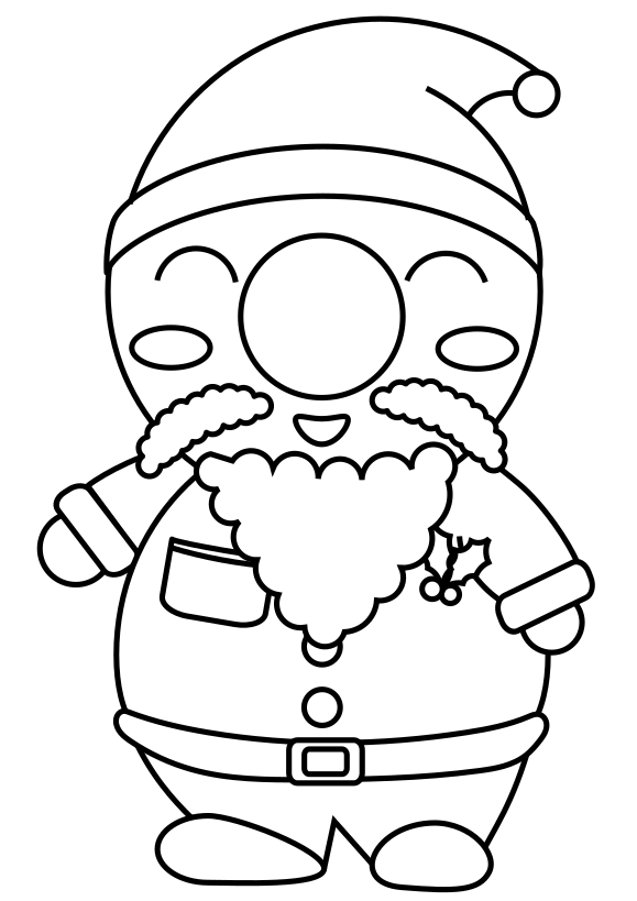 Santa Claus free coloring pages for kids