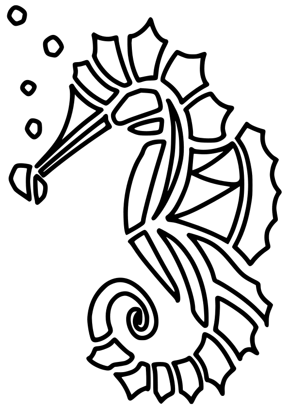 Sea Dragon2 free coloring pages for kids