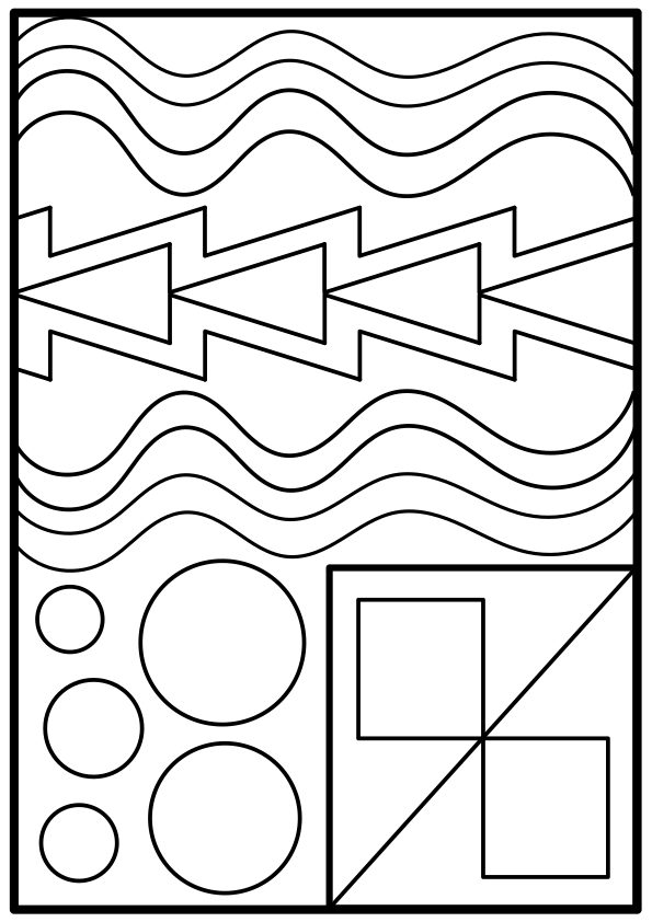 Shapes free coloring pages for kids
