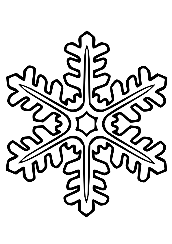 Snowflake 6 free coloring pages for kids