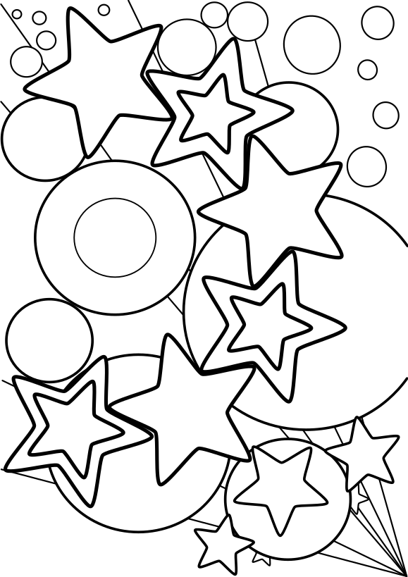 Star 4 free coloring pages for kids
