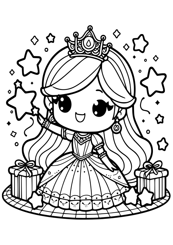 Princess Star 2 free coloring pages for kids