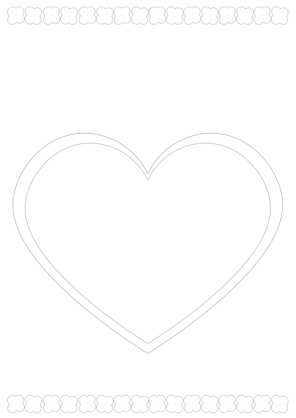 Letter heart 1 free coloring pages for kids