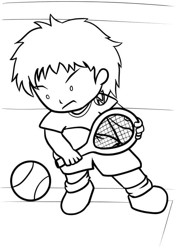 Tennis2 free coloring pages for kids