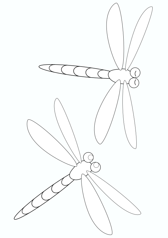 Dragonfly free coloring pages for kids