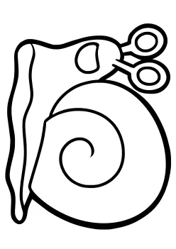 今週のランキングに入ったかたつむり 3の塗り絵です