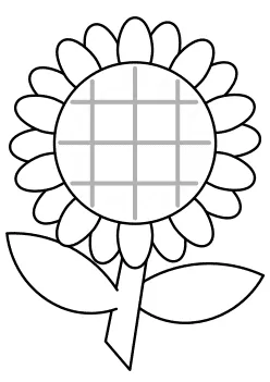 今週のランキングに入ったひまわりの塗り絵です