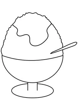 今週のランキングに入ったかき氷の塗り絵です