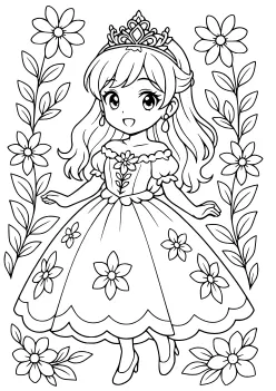 今週のランキングに入ったプリンセス15の塗り絵です