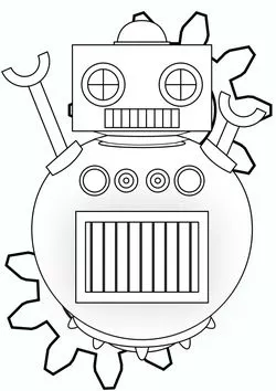 今週のランキングに入ったロボ1の塗り絵です