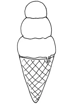 今週のランキングに入ったアイスクリーム2の塗り絵です