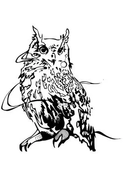 今週のランキングに入ったプレミアム10フクロウの塗り絵です