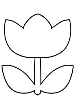 今週のランキングに入ったチューリップ3の塗り絵です