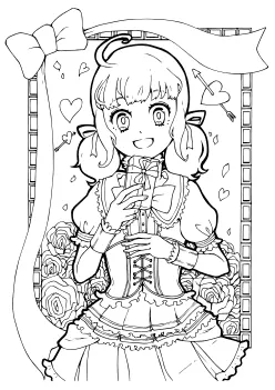 今週のランキングに入ったプレミアム17バレンタインの塗り絵です