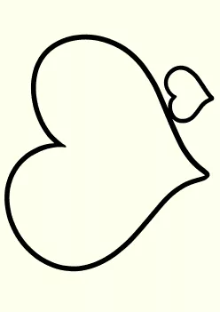 今週のランキングに入ったハート13の塗り絵です