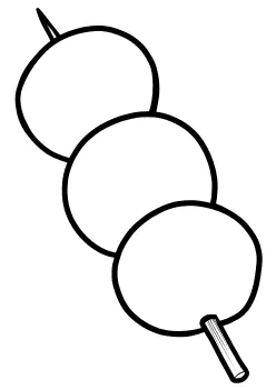 今週のランキングに入っただんごの塗り絵です