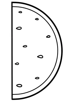 今週のランキングに入ったすいか2の塗り絵です