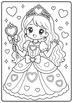 今週のランキングに入ったプリンセスハート3の塗り絵です