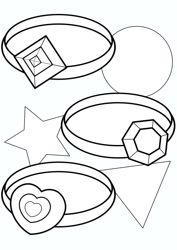 Premium Vector | Coloring page with ring for kids